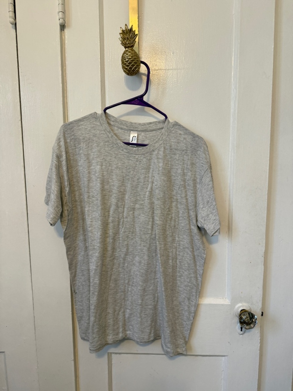 SOL’s REGENT Light Gray Basic Crew Neck Tee size large